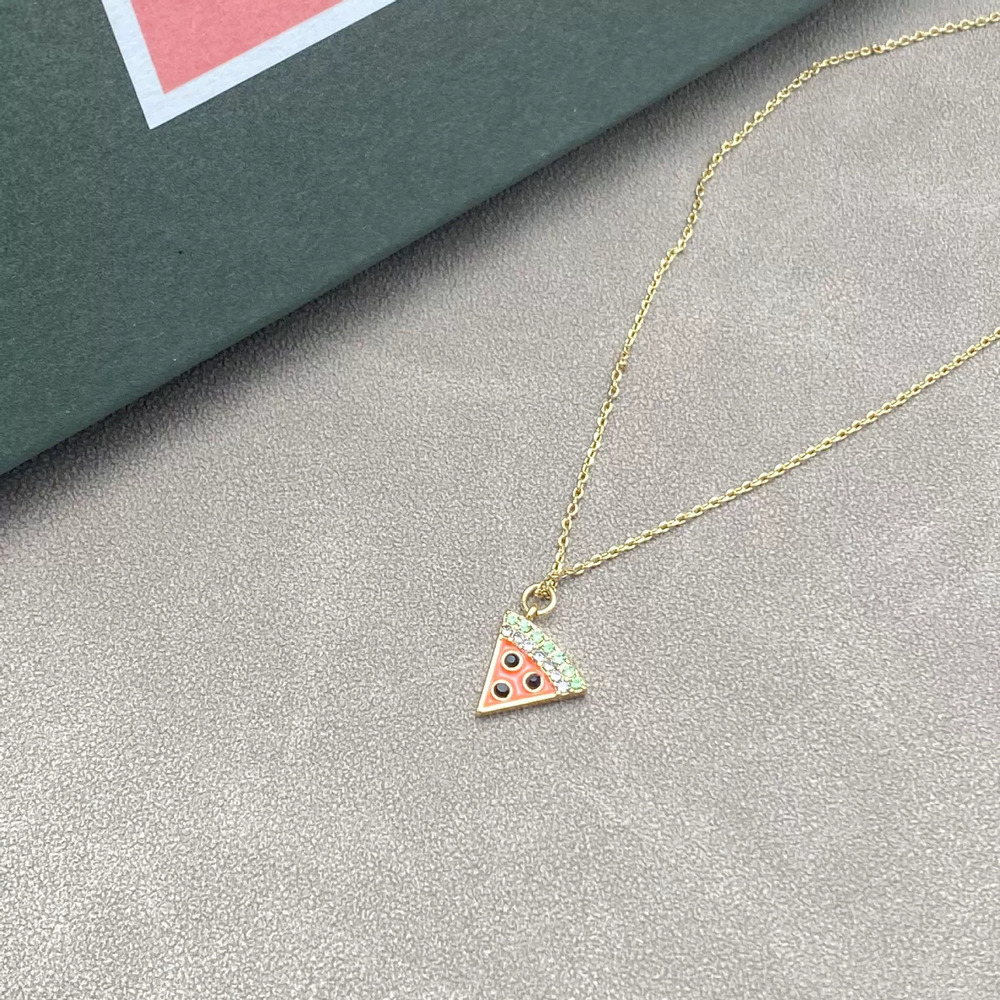 kate spade Half Watermelon Necklace Enamel Gemstone